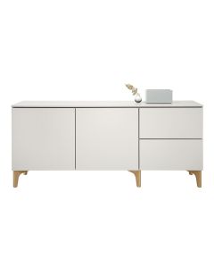 Fuuga senkki, cashmere, ovet ja laatikot, matala jalka, tammi