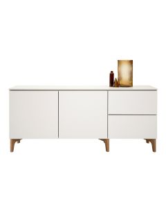 Fuuga senkki, cashmere, ovet ja laatikot, matala jalka, pähkinäsävy