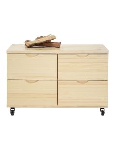 M&auml;ntylaatikosto, nelj&auml; laatikkoa, py&ouml;r&auml;t