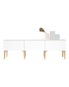 Fuuga tv-taso laatikoilla, 34 cm syvä, tammijalat