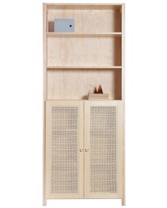 Kaappi rottinkiovilla, korkea 208 cm