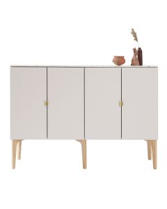 Fuuga senkki, cashmere, tammiset jalat, messinkivetimet, Terrazzo kansitaso