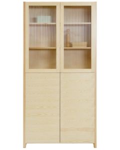 Vitriini, aaltolasi- ja viiluovilla, luonnonvärinen mänty