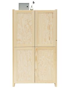 Classic -kaappi vaneritäyteovilla ja vaatetangolla