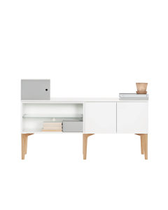 Lundia Fuuga tv-taso, tammijalat ja lasihylly