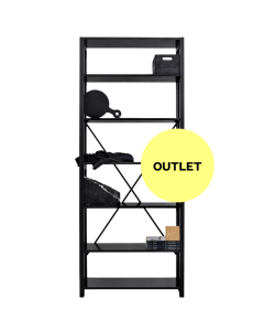 Outlet Classic perushylly, mustalakattu