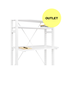 Outlet ulkoneva taso, valkolakattu, 80x50x30