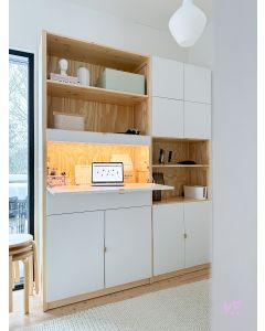 Kaappi työpisteellä Lundia x Valeäiti