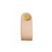 Leather pull, natural/brass